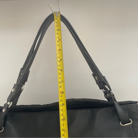 BCBGMaxAzria Black Shoulder Bag with Gold Hardware - Picture 8 of 15